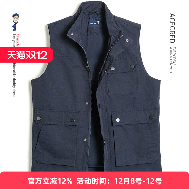 爸爸马甲男中老年多口袋