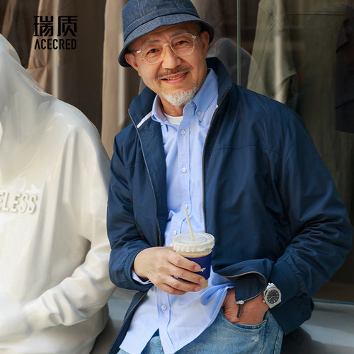 爸爸外套中老年人男装