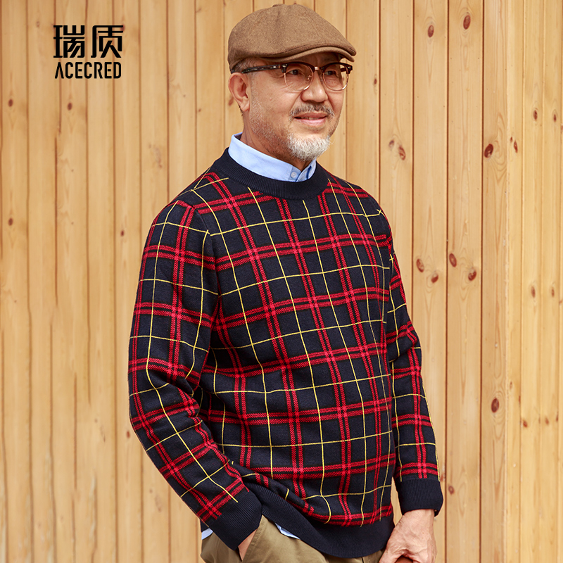 爸爸显年轻毛衣针织衫