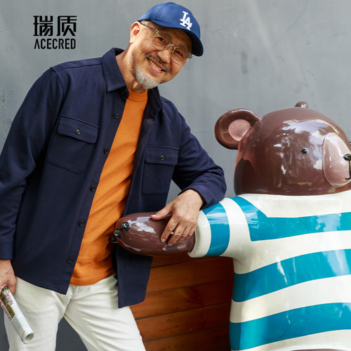 衬衫式夹克外套男中年爸爸