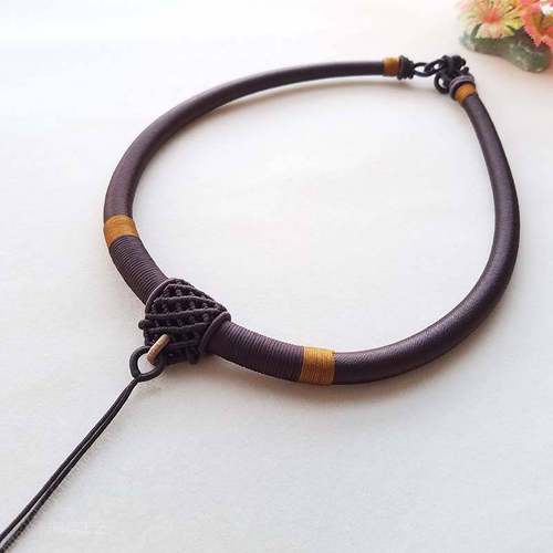 手工编织高档锁骨玉佩吊坠挂绳