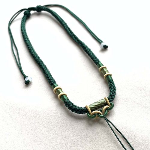 原创手工编织吊坠绳玉挂件绳玉佩