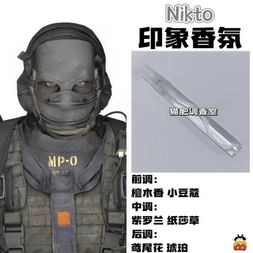使命召唤周边衍生人物Nikto印象香氛diy二次元淡香小样学生党礼物