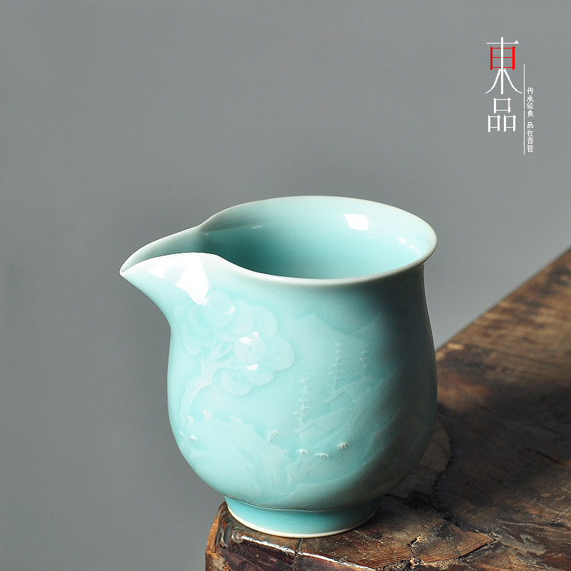 雷慧仙手工拉胚山水公道杯分茶器