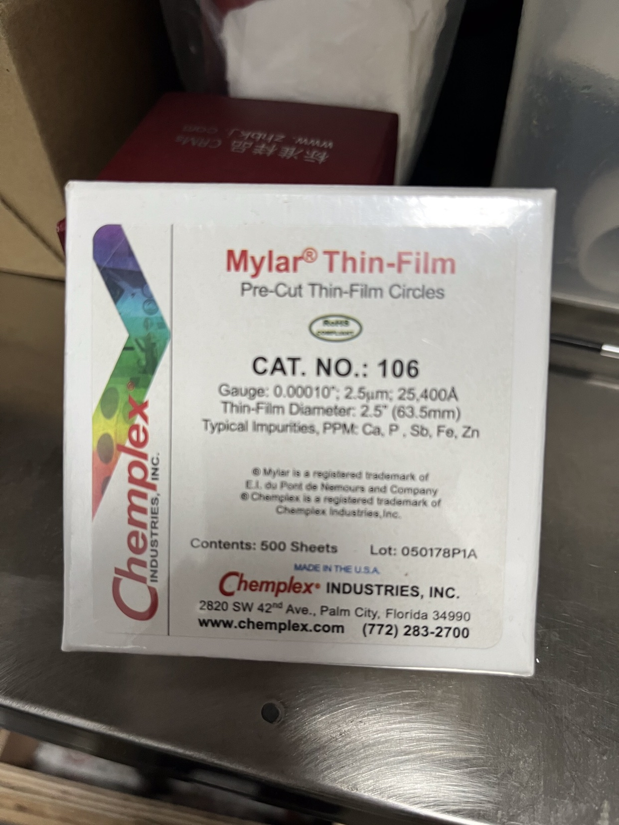 XRF迈拉膜 106麦拉膜 XRF样品薄膜 光谱仪 测试膜 EDX样品分析膜