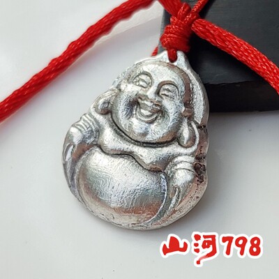 999实心纯银吊坠小佛公