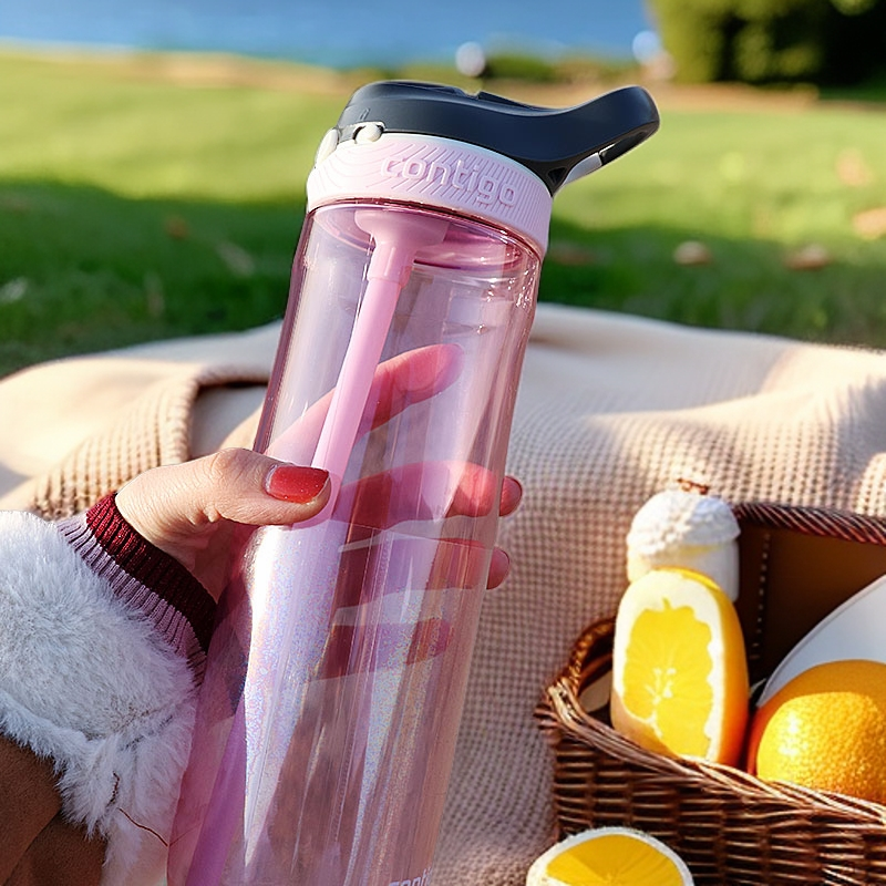 美国正品康迪克contigo大容量吸管杯学生成人运动孕妇防漏水壶