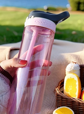 美国正品康迪克contigo大容量吸管杯学生成人运动孕妇防漏水壶