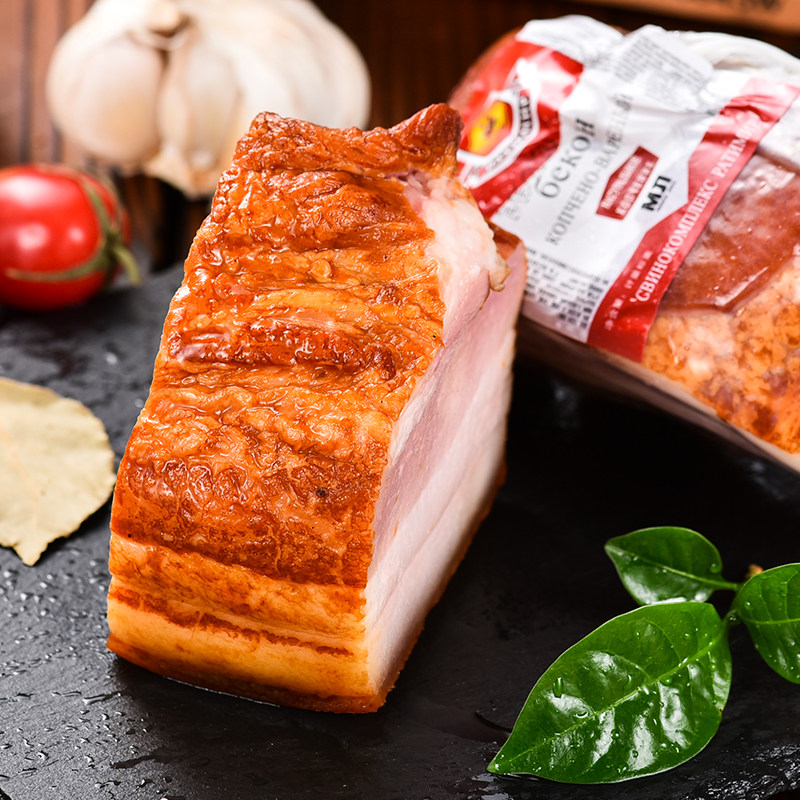 俄罗斯风味萨拉肉烟熏肉俄式腌肉五花肉沙拉萨洛生肉酱肉下酒菜