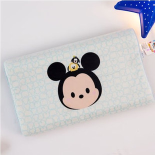 迪士尼儿童款乳胶枕纯棉全棉枕套天然宝宝定型乳胶枕头套含芯