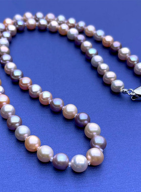 点醉 天然淡水珍珠项链6-7-8-9毫米 正圆 高强光 微微瑕高品质女