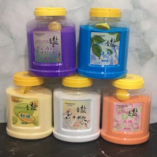 4斤装汤浩斯天然SPA牛奶盐美甲足浴盐细香盐浴盐大桶装2kg去角质