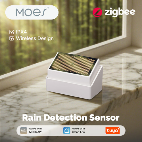 Tuya涂鸦智能雨水传感器ZigBee电池防水款联动关窗远程消息通知