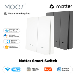 WiFi涂鸦智能开关app远程控制智能家居matter开关欧规按键开关