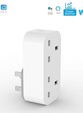 Tuya涂鸦智能计量电量插座13A一转二远程控制wifi语音联动定时