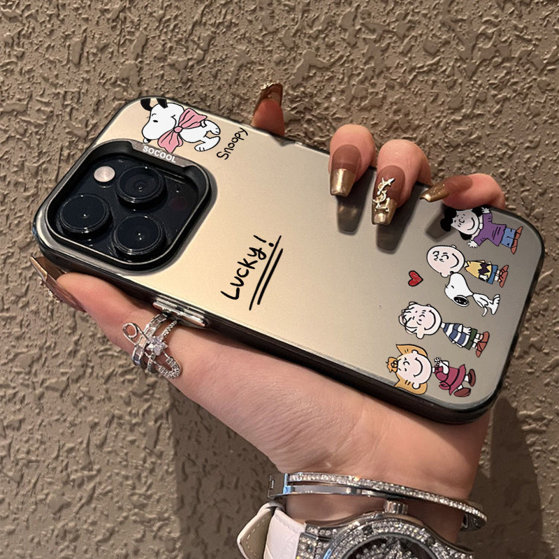 ins风可爱卡通史努比16手机壳15适用iPhone11苹果12磨砂13防摔14Proma潮牌7高级感8plus保护套x情侣男女s个性
