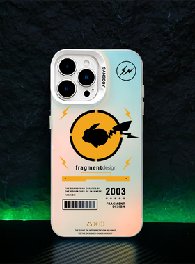 神奇宝贝镭射渐变适用于苹果14/13/12pro手机壳8maxr炫彩藤原浩iPhone11/7plus皮卡超闪电高级感男潮女宝可梦