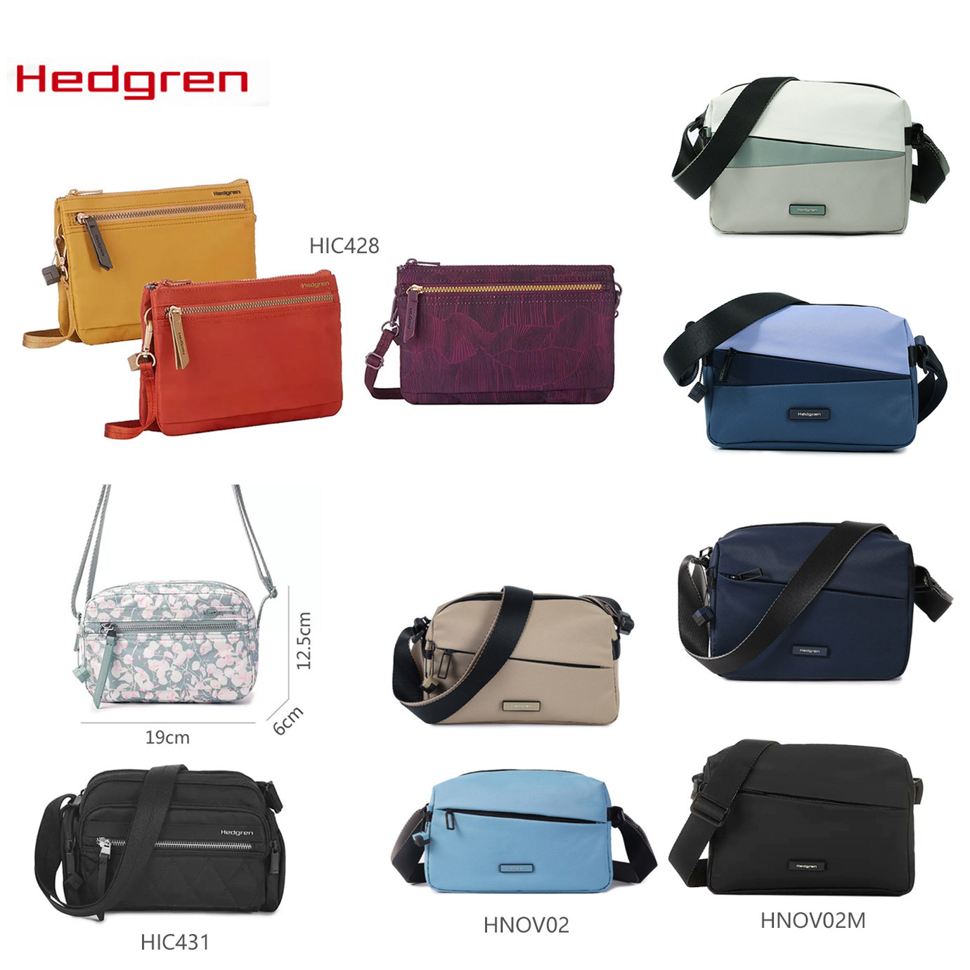 Hedgren海格林HNOV02 03 04 08女轻盈时尚商务休闲旅行单肩斜挎包