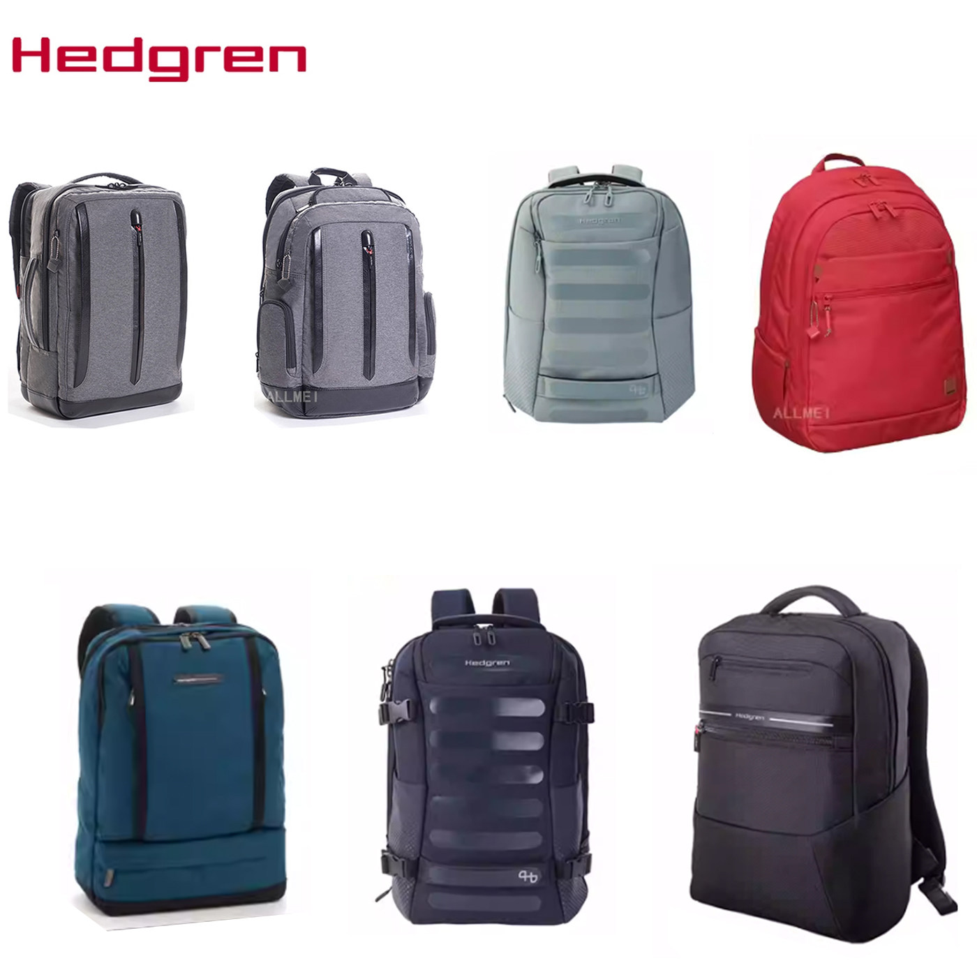 Hedgren海格林 HCMBY08等 时尚男士旅行商务防水尼龙电脑双肩背包