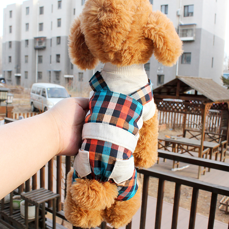 秋冬新款小狗狗四脚衣薄款宠物奶狗幼犬超小码茶杯泰迪吉娃娃衣服