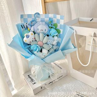 新款毛绒可爱玩偶花束女友闺蜜生日七夕节礼物卡通礼盒装饰摆件