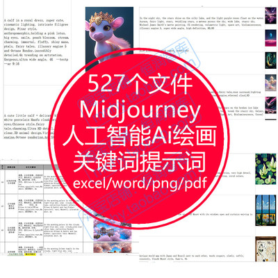 Midjourney人工智能Ai绘画提示词关键词画画作图画图词语关键字