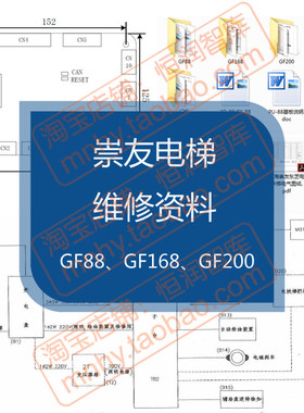 崇友电梯维修资料GF168文件GF88变频器GF200门机电气原理图图纸