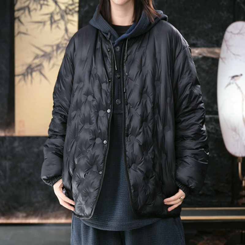 【再易】2025新款云感香云纱【白鹅绒】羽绒服双穿外套ZY0507S-S1