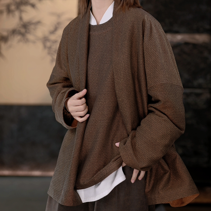 【再易】2025新款金麟男士桑蚕丝香云纱道袍ZY0007S