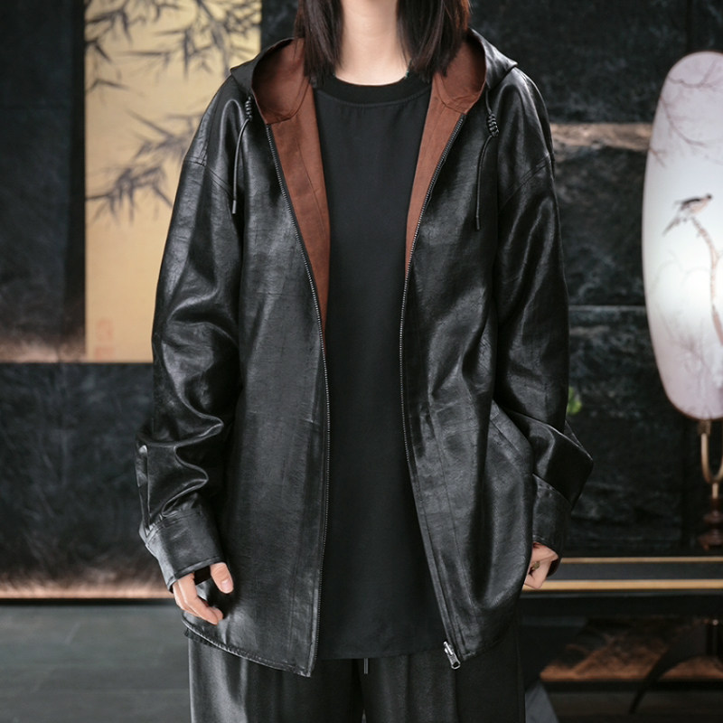 【再易】2025新款千年等一回油皮缎龟香云纱桑蚕帽衫外套ZY0505S,男装,其他民族服装,淘宝优惠券,粉丝福利购,淘宝优惠卷