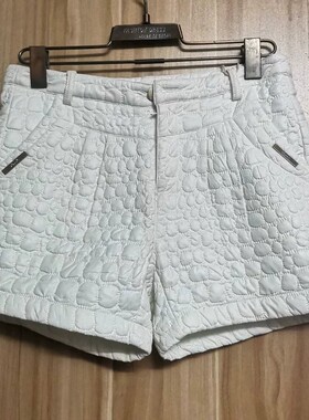 新品秋冬加厚加绒休闲白色定型棉裤五分裤女裤靴裤高腰短裤老钱风