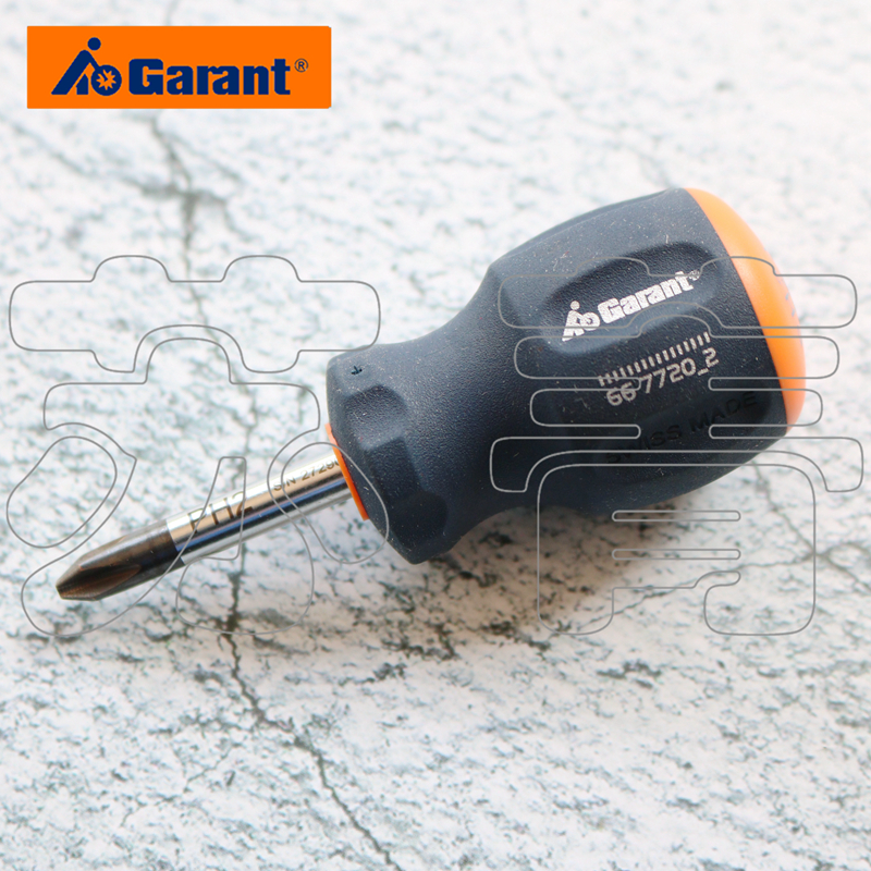 德国原装霍夫曼GARANT 短款十字螺丝刀 带双组分 Haptoprene 手柄