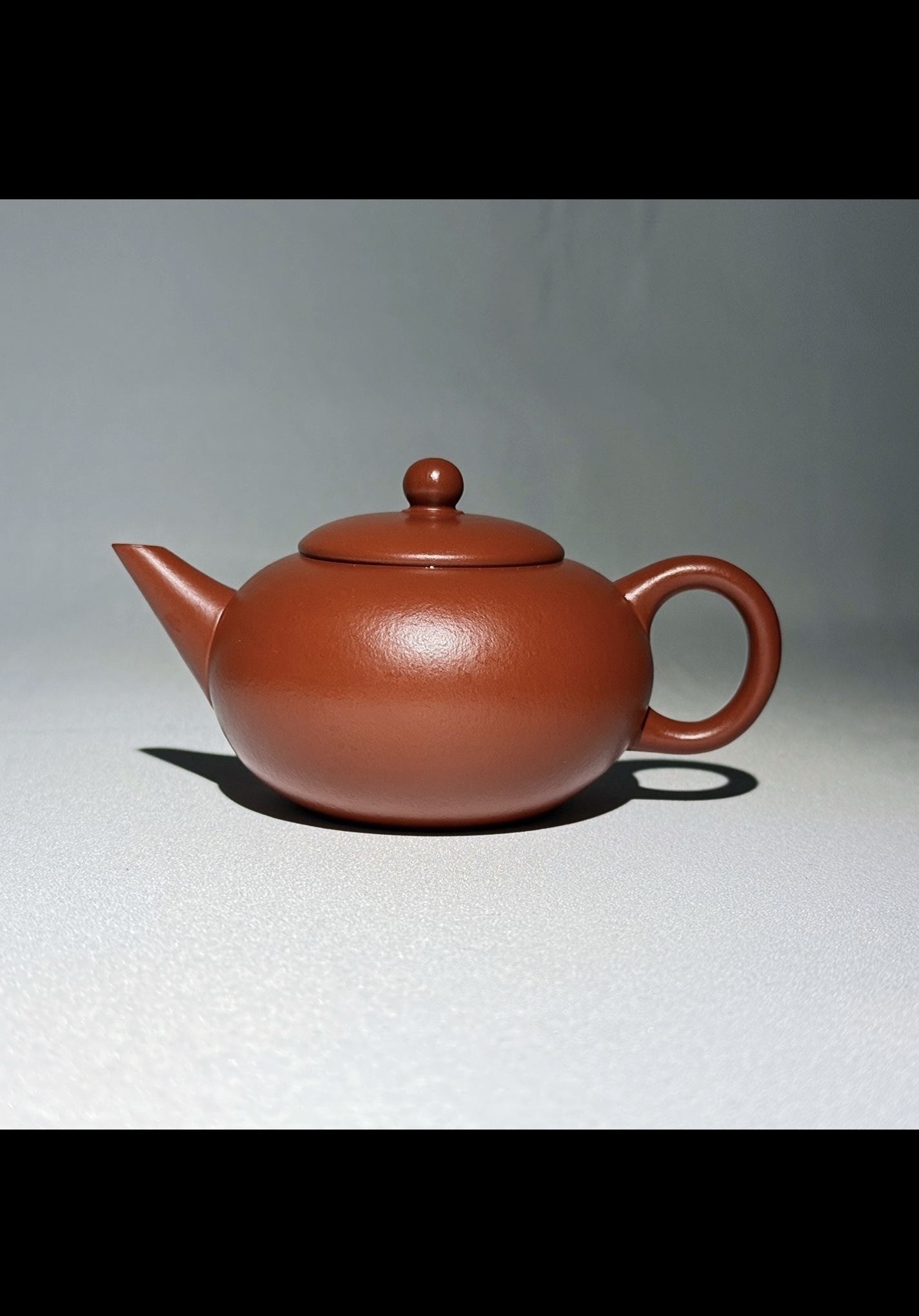 宜兴紫砂壶景舟水平壶容量110cc小煤窑朱泥顾玉华全手工制作