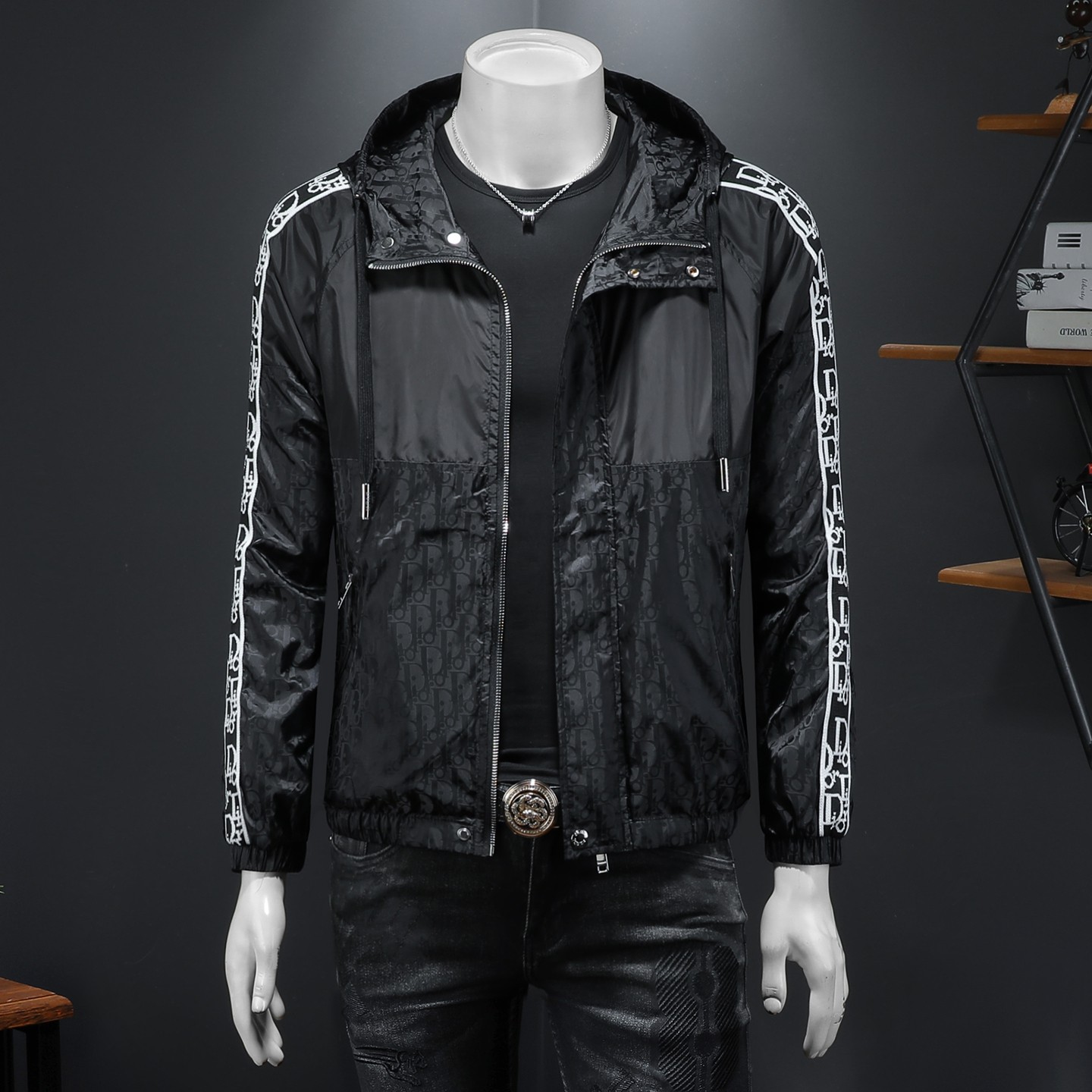 2026年新款连帽休闲夹克钱塘3019-JK9299P155假模，男装夹克，钱塘6016-1(原3019)