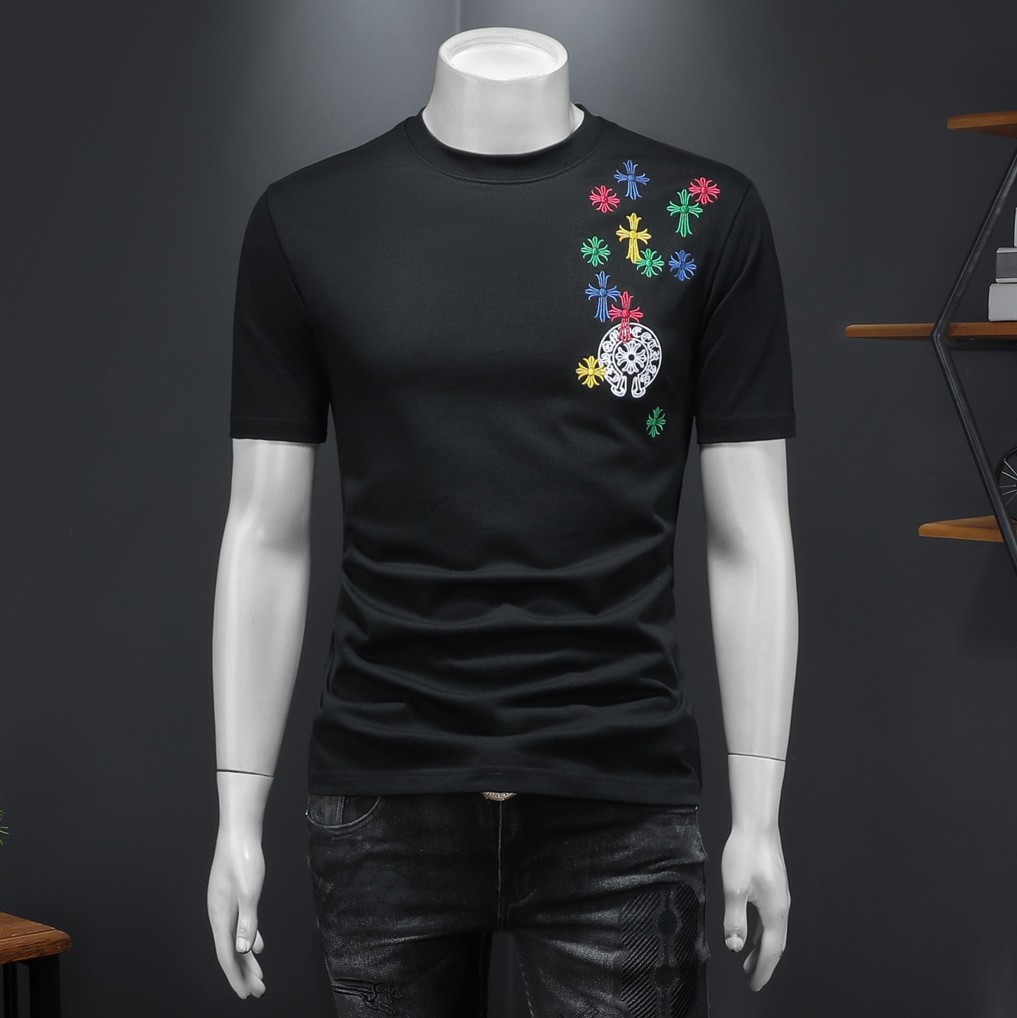 2026年新款微阔短袖T恤钱塘3019TX3100P75假模，男装T恤，钱塘6016-1(原3019)