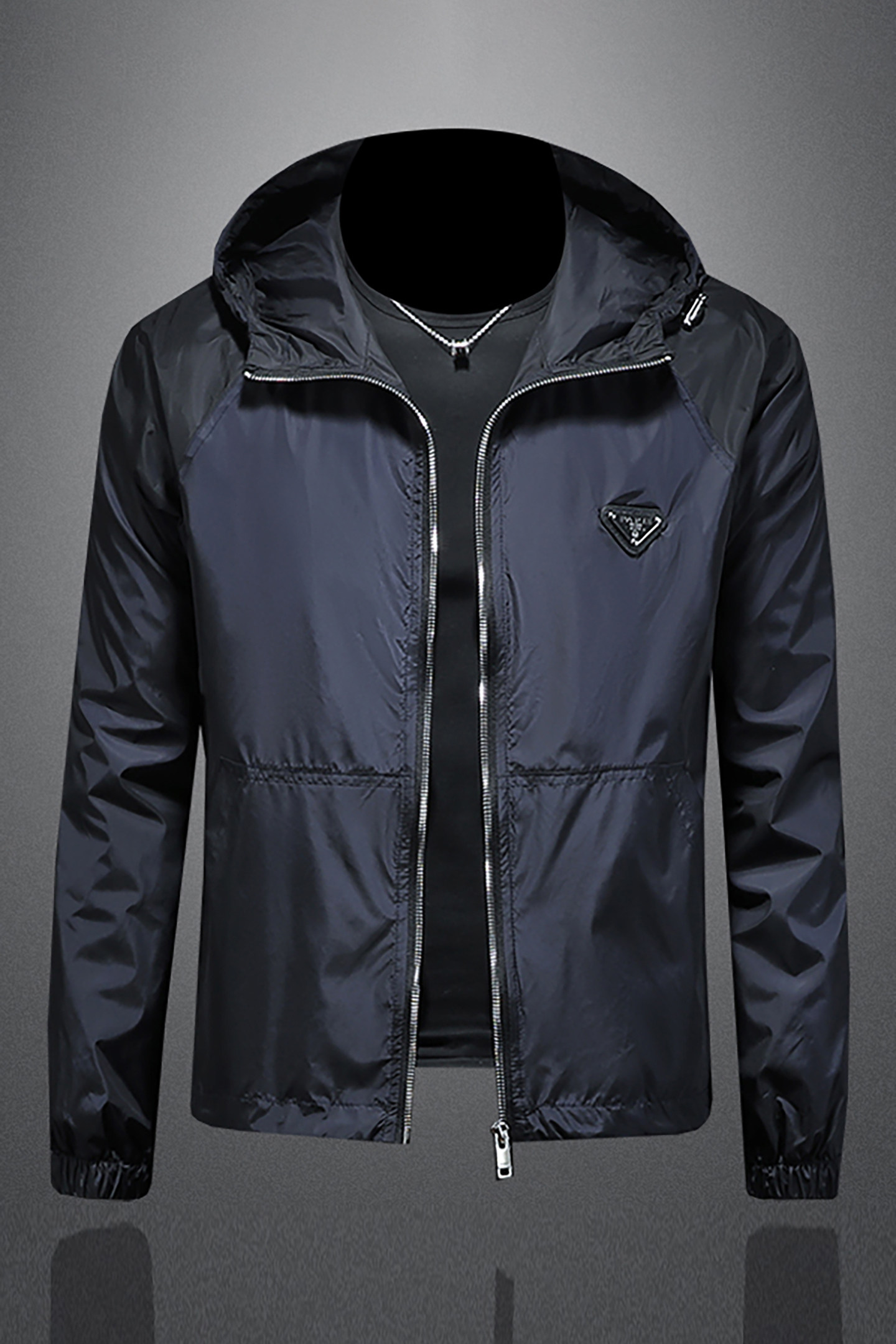 2026年新款连帽休闲夹克钱塘3019-JK9315P145镂空,男装夹克,钱塘6016-1(原3019)