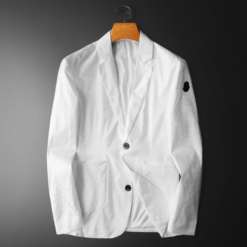 2026年新款高端休闲小西装钱塘3019X6695P165平铺白，男装西服套装，钱塘6016-1(原3019)