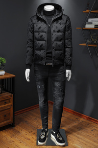 Y9989P2902023年高品质百分之90白鸭绒连帽羽绒服QT3019假模,a字裙短款上衣搭配图片女图片