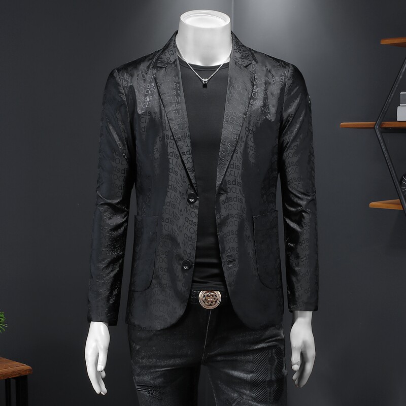 2026年新款高端休闲小西装钱塘3019X6695P165假模黑，男装西服套装，钱塘6016-1(原3019)