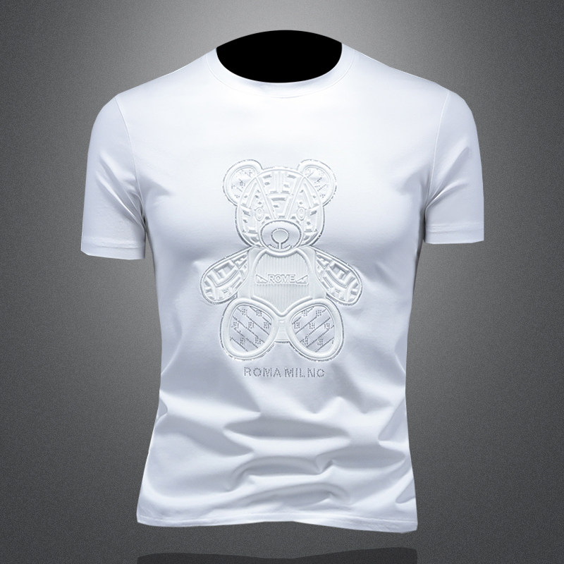 2025年新款短袖T恤钱塘3019TX3005P75镂空，男装T恤，钱塘6016-1(原3019)