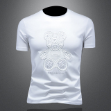 2025年新款短袖T恤钱塘3019TX3005P75镂空，男装T恤，钱塘6016-1(原3019)