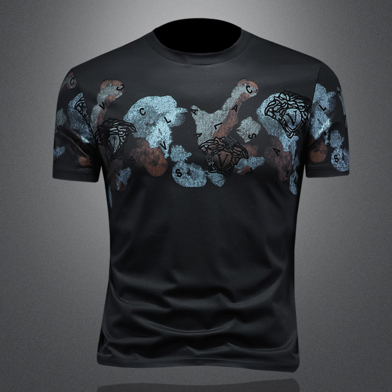 2025年新款短袖T恤钱塘3019TX3013P80镂空，男装T恤，钱塘6016-1(原3019)