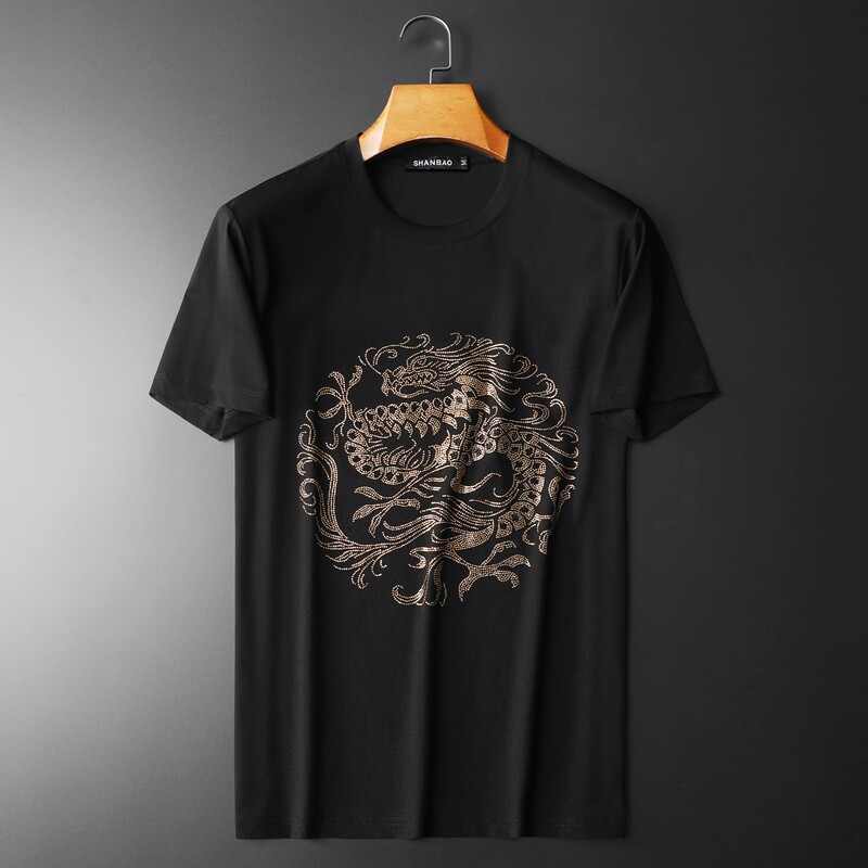 2026年新款短袖T恤 钱塘3019 TX239 P65 平铺 黑色图片