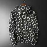 2026年新款印花连帽休闲夹克钱塘3019-JK9030P150平铺黑色，男装夹克，钱塘6016-1(原3019)