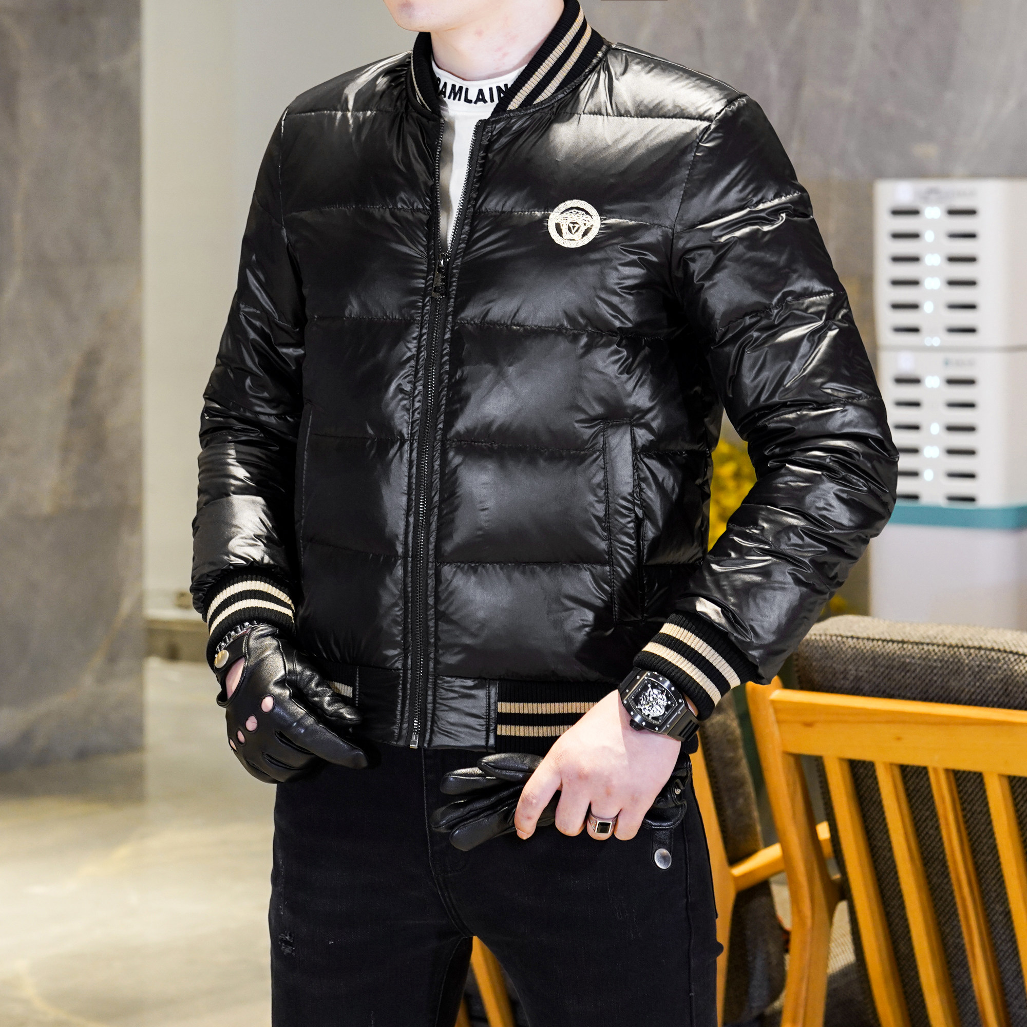 Y9971P2902026年高品质百分之90白鸭绒立领羽绒服QT3019真模,男装羽绒服,钱塘6016-1(原3019)