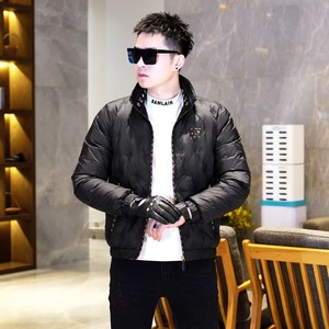 Y9508 P290 2024高端冬季90%白鸭绒亮面立领羽绒服 镂空 320,男装羽绒服,钱塘6016-1(原3019)