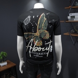 2025年新款微阔短袖T恤钱塘3019TX1163P65假模灰色，男装T恤，钱塘6016-1(原3019)