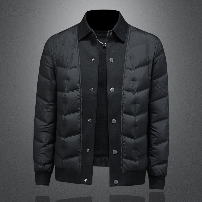 Y26875P3352025高端冬季90%白鸭绒翻领暗花羽绒服镂空375，男装羽绒服，钱塘6016-1(原3019)