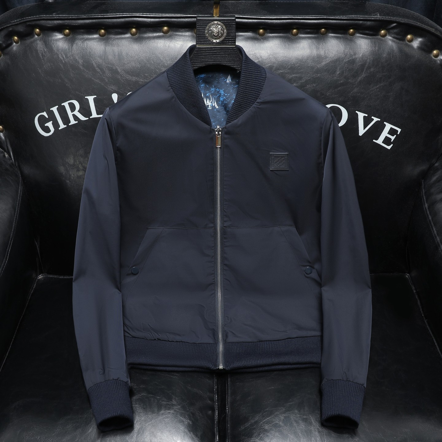 两面穿2026年新款圆领休闲夹克钱塘3019-JK9302P155商标已注册，男装夹克，钱塘6016-1(原3019)