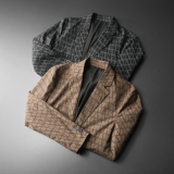 2026年新款高端休闲小西装钱塘3019X6696P160平铺黑，男装西服套装，钱塘6016-1(原3019)